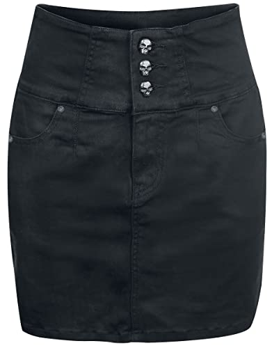 Rock Rebel by EMP Damen schwarzer High Waist Minirock S von Rock Rebel by EMP