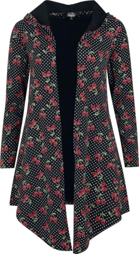 Rock Rebel by EMP Damen schwarzer Cardigan mit Totenkopf-Kirschen Alloverprint XXL von Rock Rebel by EMP