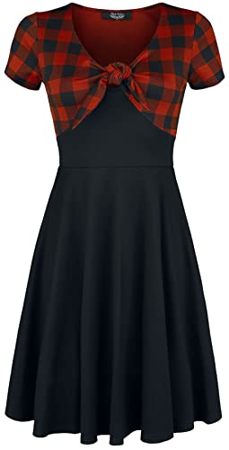 Rock Rebel by EMP Damen schwarzes Kleid mit Karomuster M von Rock Rebel by EMP