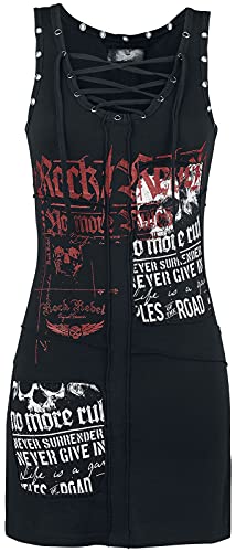 Rock Rebel by EMP Damen schwarzes rockiges Kleid mit Schnürung 4XL von Rock Rebel by EMP