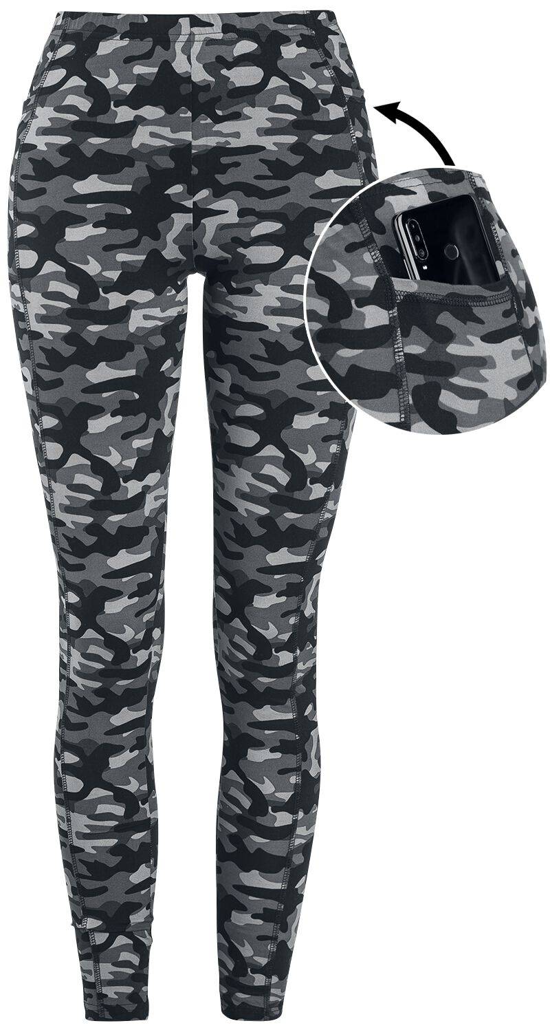 Rock Rebel by EMP Graue Camo-Leggings mit seitlichen Taschen Leggings grau in 4XL von Rock Rebel by EMP