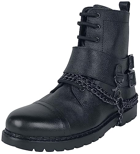 Rock Rebel by EMP Herren schwarze Boots mit Schnallen und Ketten EU41 von Rock Rebel by EMP