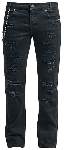 Rock Rebel by EMP Herren Schwarze Destroyed-Jeans mit Kette W34L34 von Rock Rebel by EMP