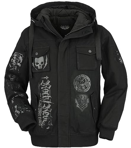 Rock Rebel by EMP Herren schwarze Übergangsjacke mit Prints M von Rock Rebel by EMP