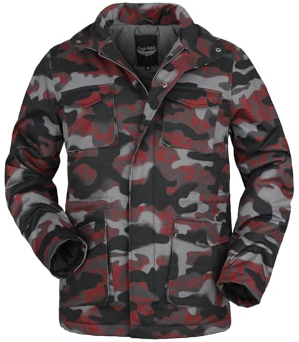 Rock Rebel by EMP Herren camouflage Übergangsjacke in rot-schwarz S von Rock Rebel by EMP