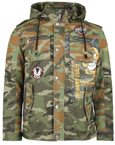 Rock Rebel by EMP Herren camouflage Übergangsjacke mit Print und Patches M von Rock Rebel by EMP
