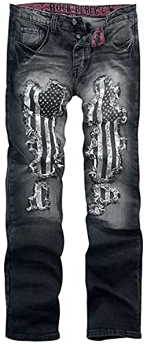 Rock Rebel by EMP Herren dunkelblaue Jeans im Used-Look W30L32 von Rock Rebel by EMP