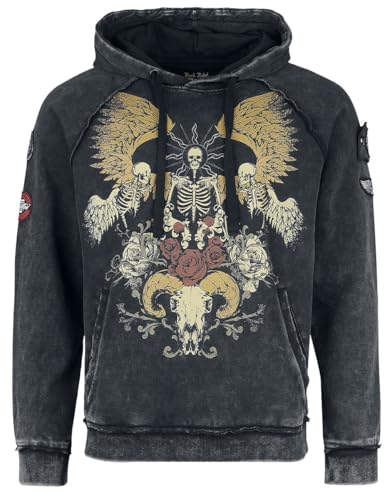 Rock Rebel by EMP Herren dunkelgrauer Kapuzenpullover im Used-Look XXL von Rock Rebel by EMP