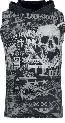 Rock Rebel by EMP Herren dunkelgraues Tank-Top mit Skull Frontprint XL von Rock Rebel by EMP