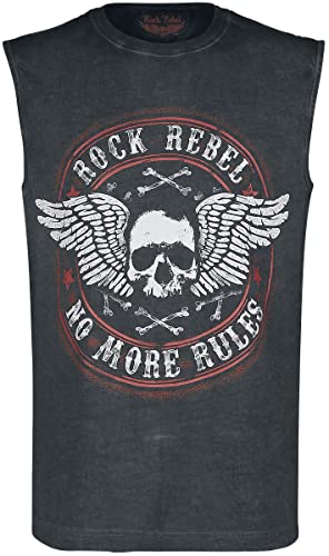 Rock Rebel by EMP Herren dunkelgraues Tank-Top mit rockigem Print L von Rock Rebel by EMP