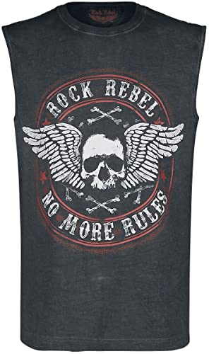 Rock Rebel by EMP Herren dunkelgraues Tank-Top mit rockigem Print M von Rock Rebel by EMP