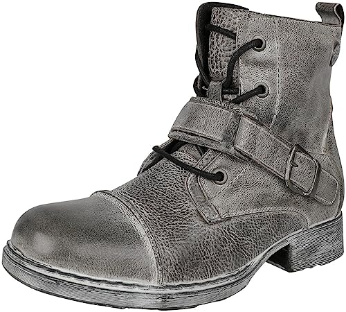 Rock Rebel by EMP Herren graue Boots mit Schnalle EU43 von Rock Rebel by EMP