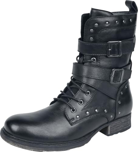 Rock Rebel by EMP Herren schwarze Boots mit Reißverschluss und Riemen EU47 von Rock Rebel by EMP