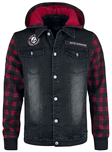 Rock Rebel by EMP Herren schwarz-rote Jeansjacke L von Rock Rebel by EMP