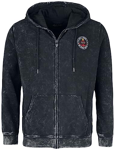 Rock Rebel by EMP Herren Schwarze Sweatjacke mit Waschung XL von Rock Rebel by EMP