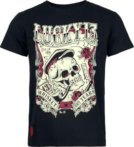 Rock Rebel by EMP Herren schwarzes T-Shirt mit großem Print und Patch L von Rock Rebel by EMP