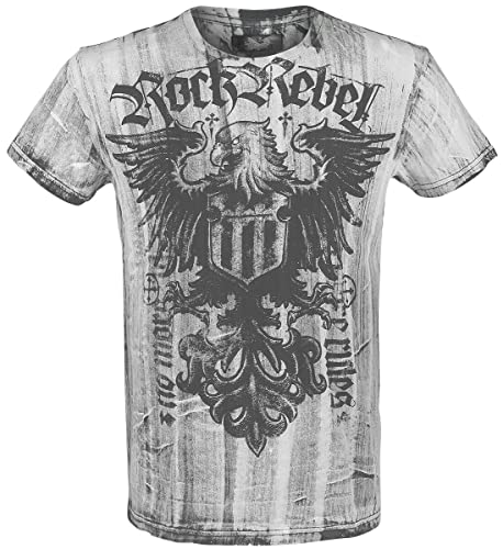 Rock Rebel by EMP Herren weißes T-Shirt mit Print 4XL von Rock Rebel by EMP