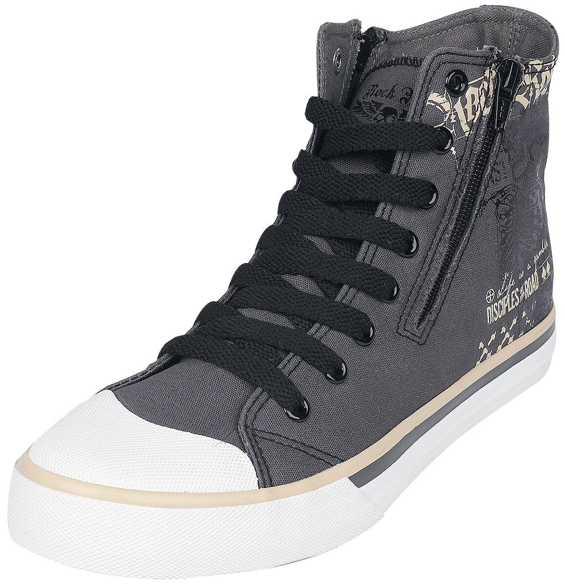 Rock Rebel by EMP HighCut Sneaker mit Print Sneaker high grau in EU38 von Rock Rebel by EMP