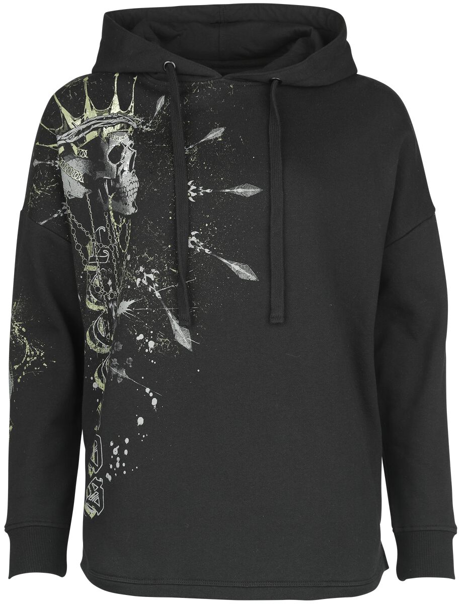 Rock Rebel by EMP Hoodie with Skull Print Kapuzenpullover schwarz in M von Rock Rebel by EMP