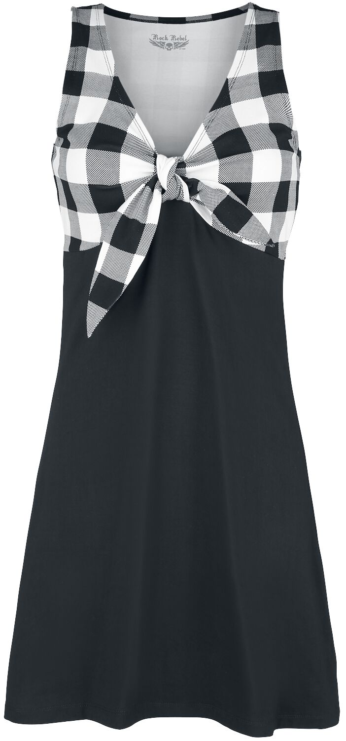 Rock Rebel by EMP Kleid im Rockabella-Look Kurzes Kleid schwarz weiß in XL von Rock Rebel by EMP