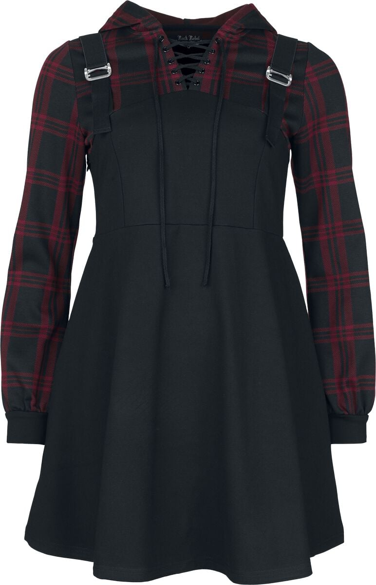 Rock Rebel by EMP  Kurzes Kleid schwarz rot in M von Rock Rebel by EMP