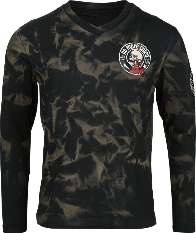 Rock Rebel by EMP Skulls & Details Langarmshirt schwarz in L von Rock Rebel by EMP