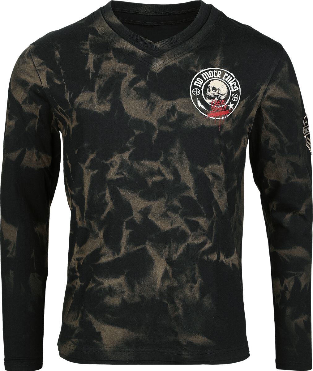 Rock Rebel by EMP Skulls & Details Langarmshirt schwarz in M von Rock Rebel by EMP