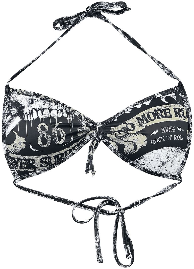 Rock Rebel by EMP - Rock Bikini-Oberteil - Mix And Match - XS bis XXL - für Damen - Größe S - schwarz von Rock Rebel by EMP