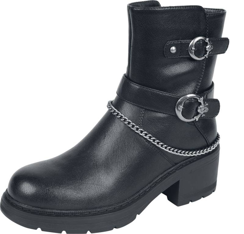 Rock Rebel by EMP - Rock Boot - Boots mit Schnallen und Kette - EU37 bis EU41 - für Damen - Größe EU39 - schwarz von Rock Rebel by EMP
