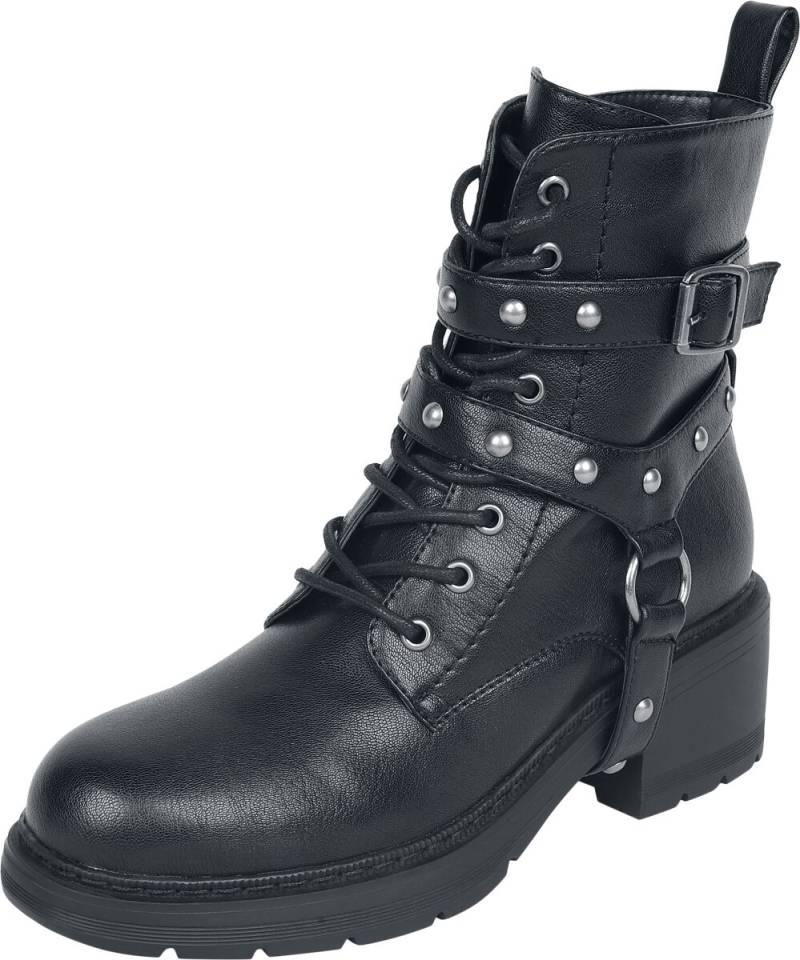 Rock Rebel by EMP - Rock Boot - Schnürboots mit Schnallen - EU37 bis EU41 - für Damen - Größe EU39 - schwarz von Rock Rebel by EMP