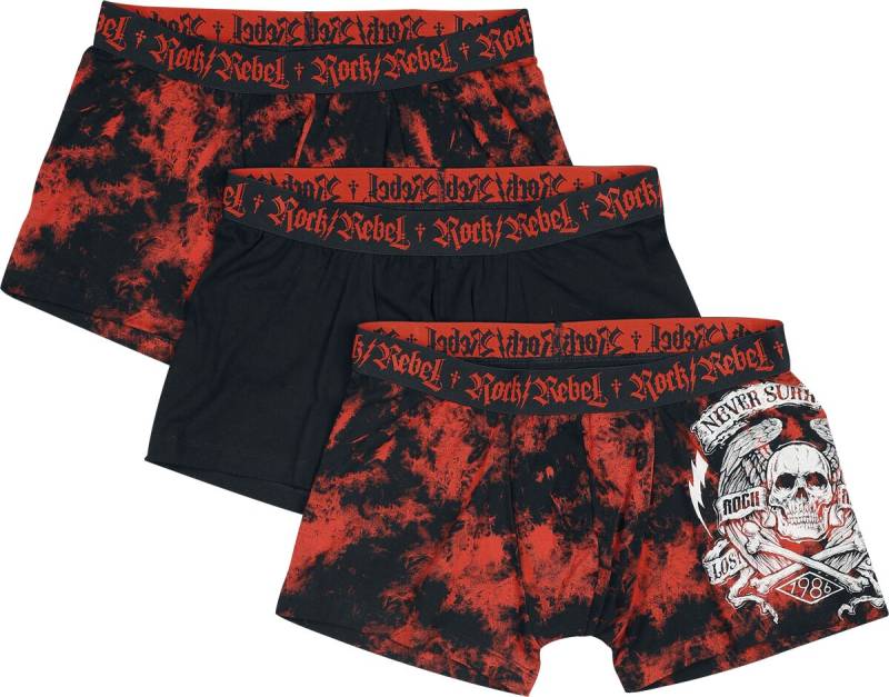 Rock Rebel by EMP - Rock Boxershort-Set - S bis XXL - für Männer - Größe L - schwarz von Rock Rebel by EMP
