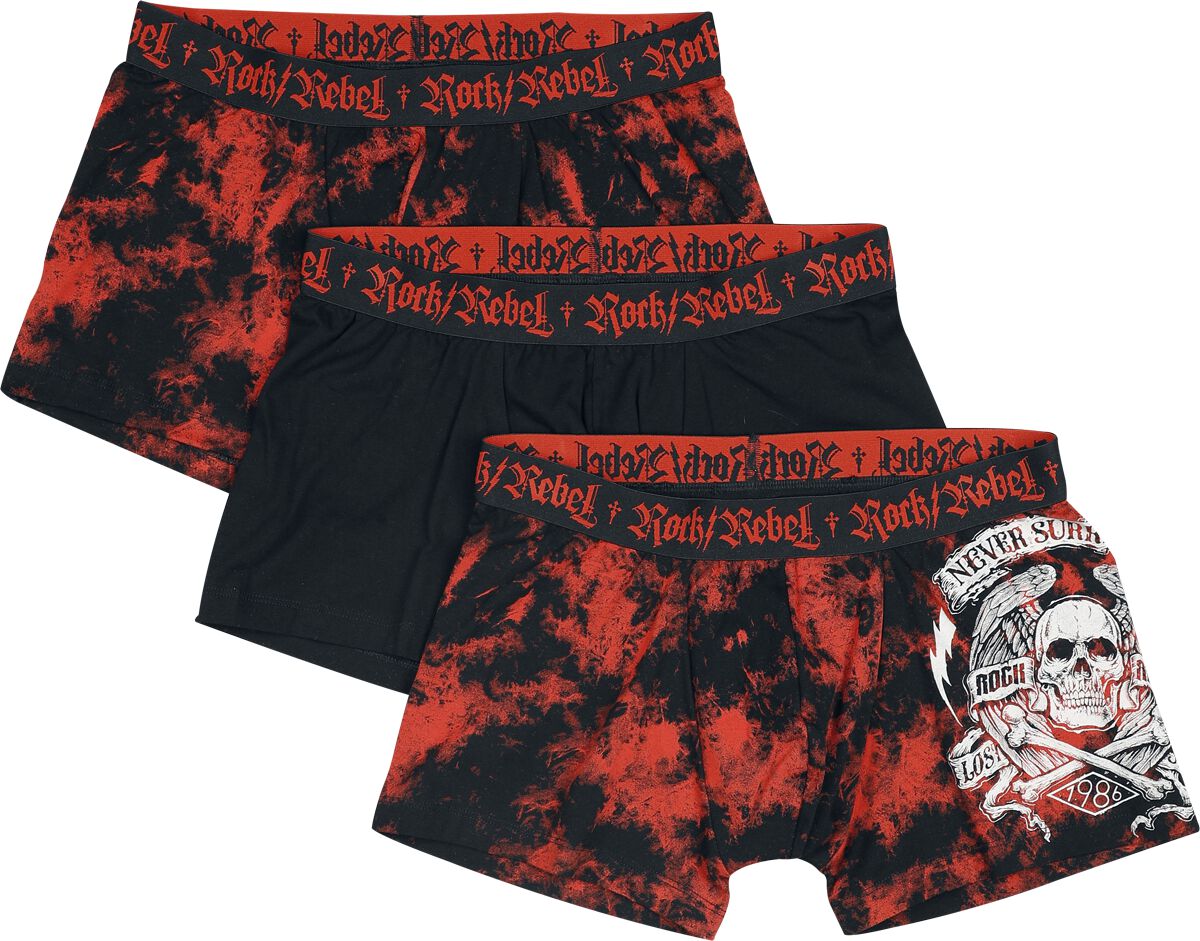 Rock Rebel by EMP - Rock Boxershort-Set - S bis XXL - für Männer - Größe XXL - schwarz von Rock Rebel by EMP