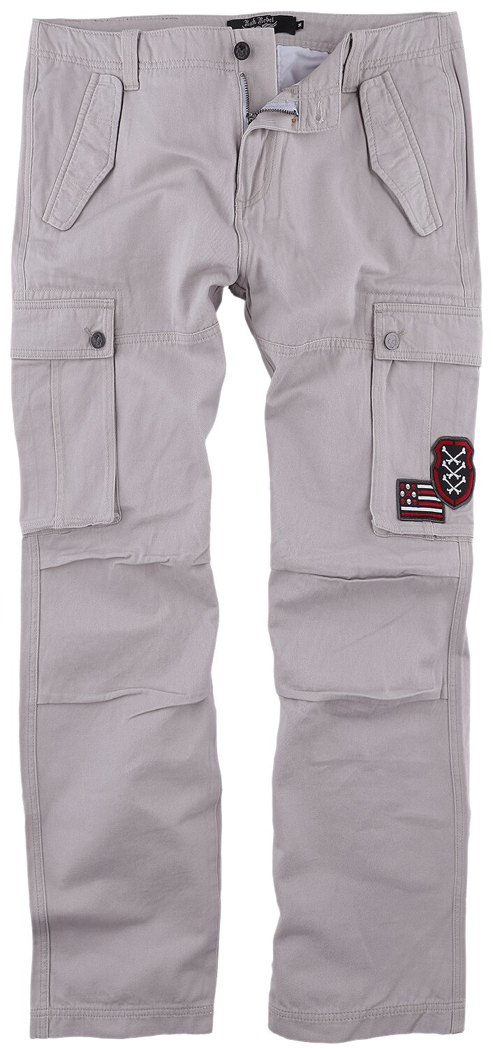 Rock Rebel by EMP - Rock Cargohose - Army Vintage Trousers - S bis XXL - für Männer - Größe S - grau von Rock Rebel by EMP