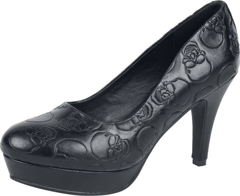 Rock Rebel by EMP - Rock High Heel - High Heels With Skull Pattern - EU37 bis EU41 - für Damen - Größe EU41 - schwarz von Rock Rebel by EMP
