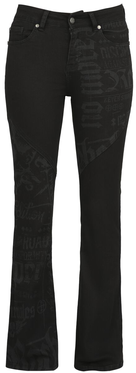 Rock Rebel by EMP - Rock Jeans - EMP Street Crafted Design Collection - Grace - W27L30 bis W30L32 - für Damen - Größe W27L32 - schwarz von Rock Rebel by EMP