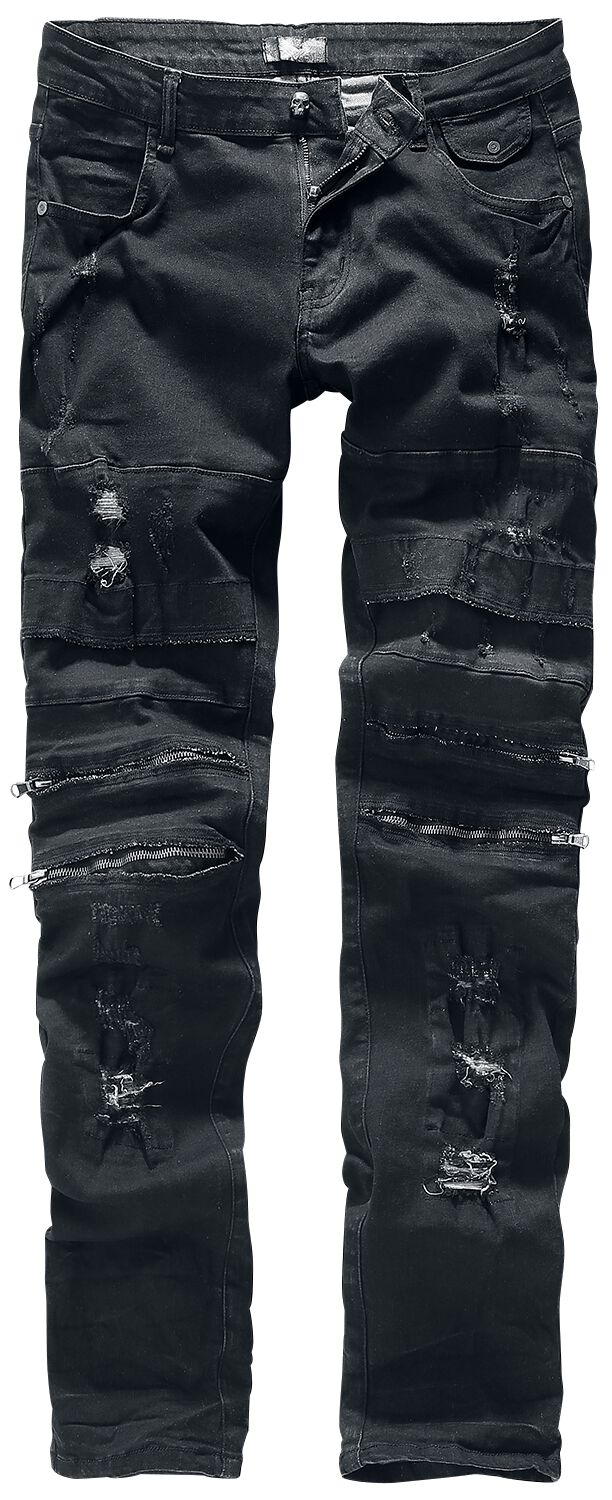 Rock Rebel by EMP - Rock Jeans - Jared - W31L32 bis W38L34 - für Männer - Größe W31L32 - schwarz von Rock Rebel by EMP