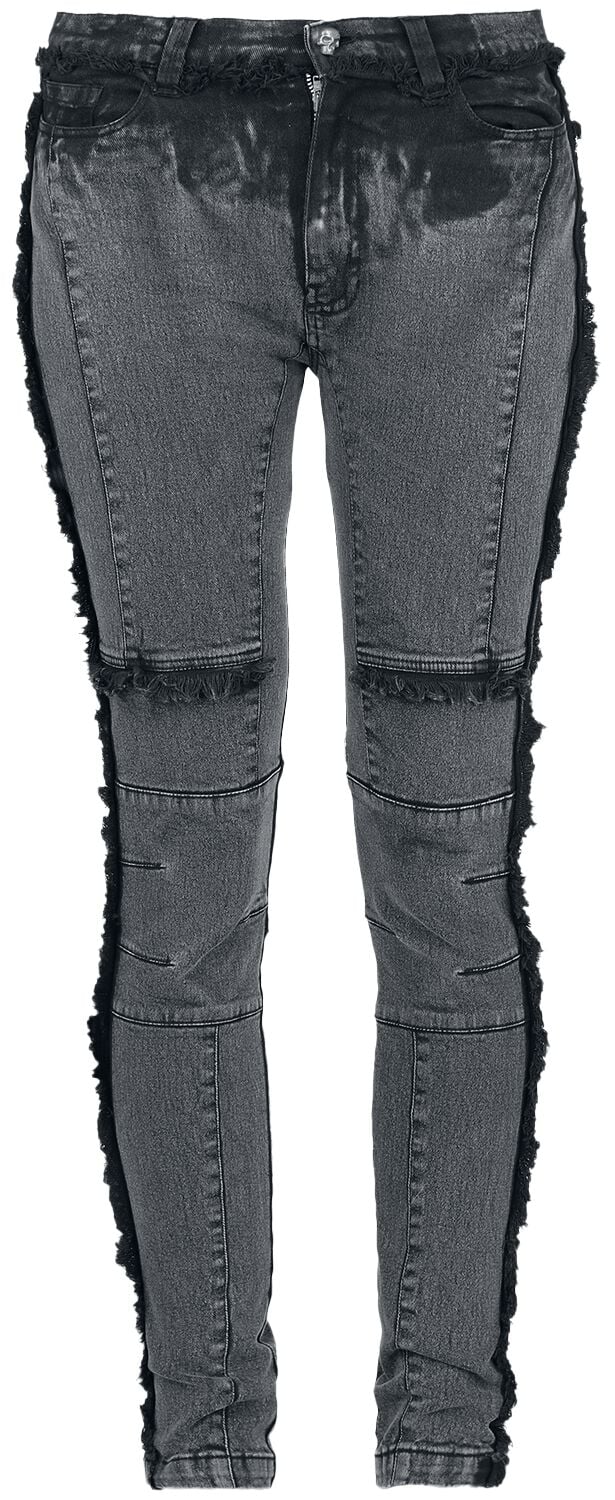 Rock Rebel by EMP - Rock Jeans - Megan - W27L32 bis W31L32 - für Damen - Größe W30L32 - grau von Rock Rebel by EMP