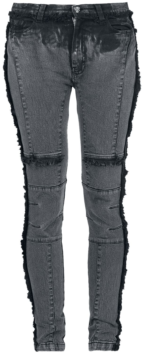Rock Rebel by EMP - Rock Jeans - Megan - W27L32 bis W31L32 - für Damen - Größe W31L32 - grau von Rock Rebel by EMP