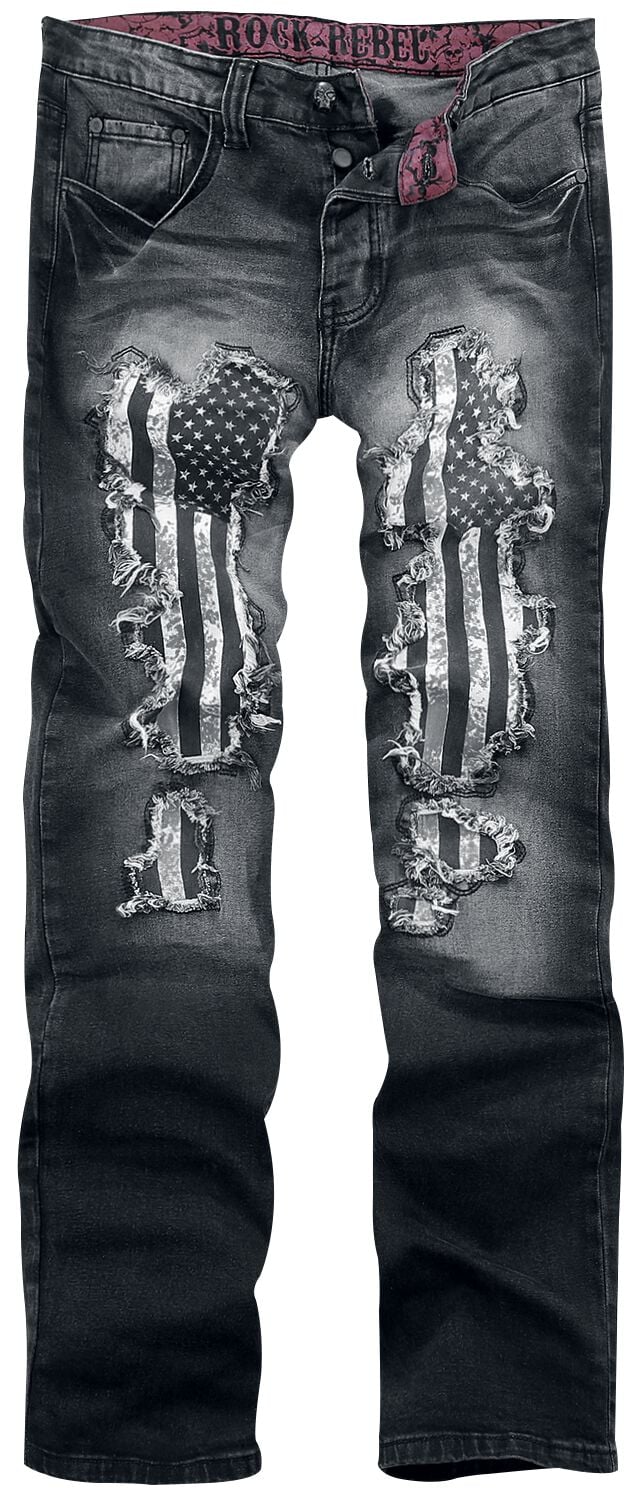 Rock Rebel by EMP - Rock Jeans - Pete - W29L32 bis W44L32 - für Männer - Größe W29L32 - schwarz von Rock Rebel by EMP