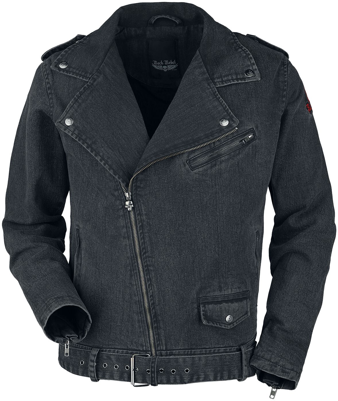 Rock Rebel by EMP - Rock Jeansjacke - Biker Style Jeans Jacket - S bis XXL - für Männer - Größe L - grau von Rock Rebel by EMP