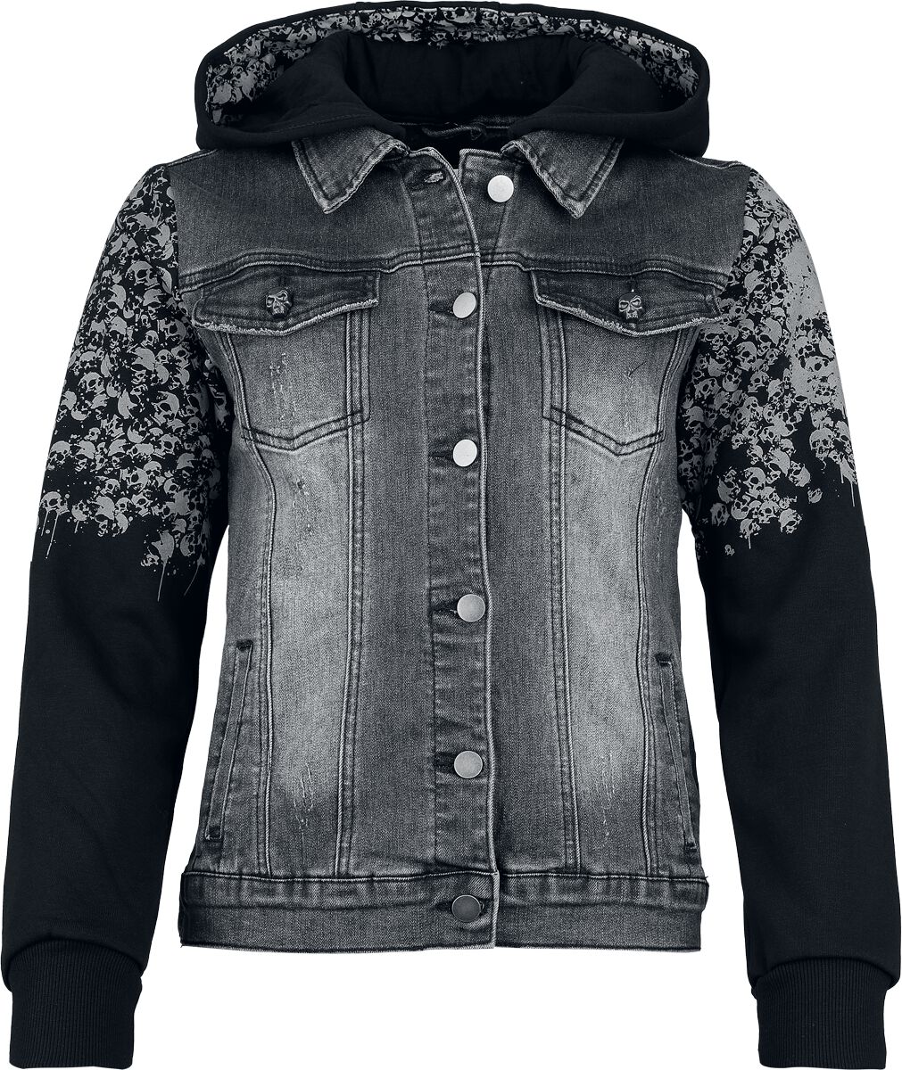 Rock Rebel by EMP - Rock Kapuzenjacke - Skulls & Details - S bis XXL - für Damen - Größe M - schwarz von Rock Rebel by EMP