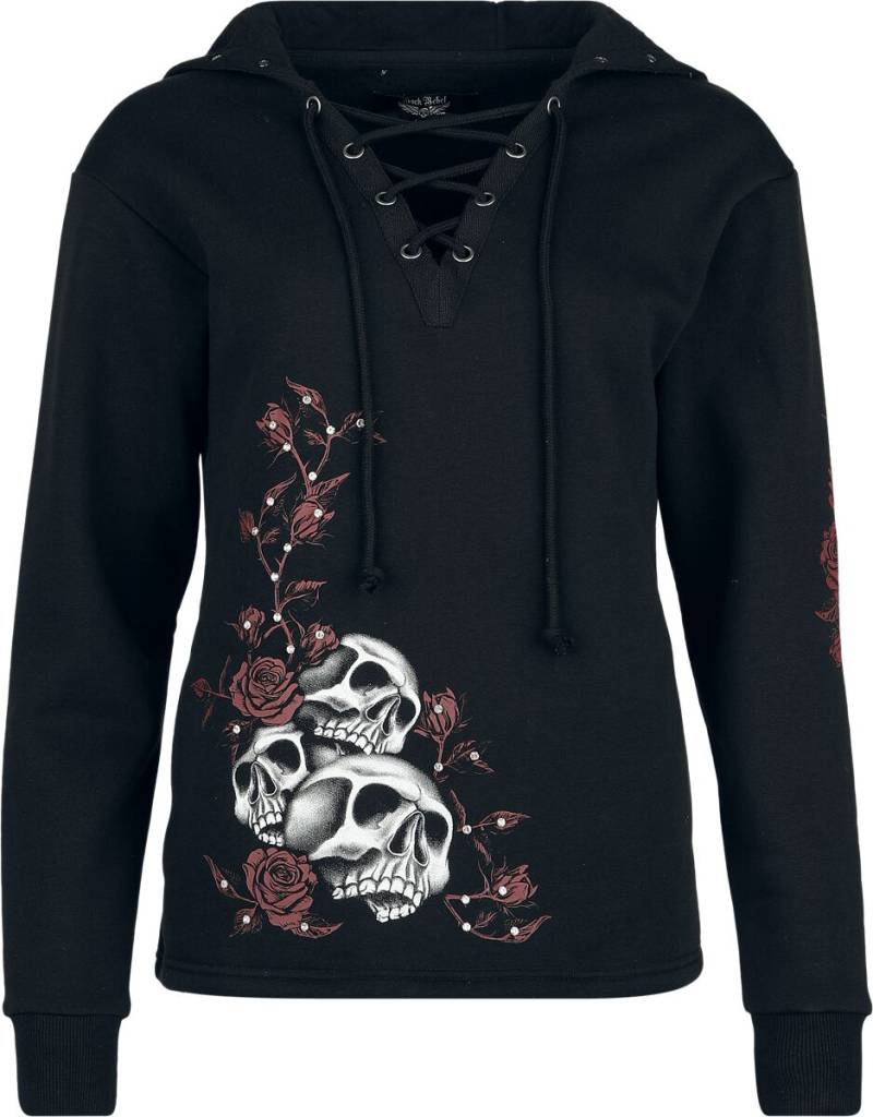 Rock Rebel by EMP - Rock Kapuzenpullover - Skulls & Details - S bis XXL - für Damen - Größe XL - schwarz von Rock Rebel by EMP