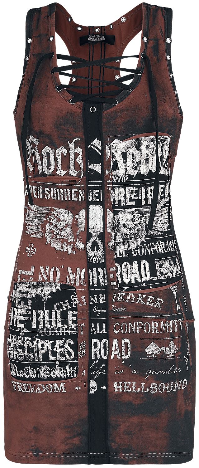 Rock Rebel by EMP - Rock Kurzes Kleid - Stay A Little Longer - S bis XXL - für Damen - Größe XL - braun von Rock Rebel by EMP