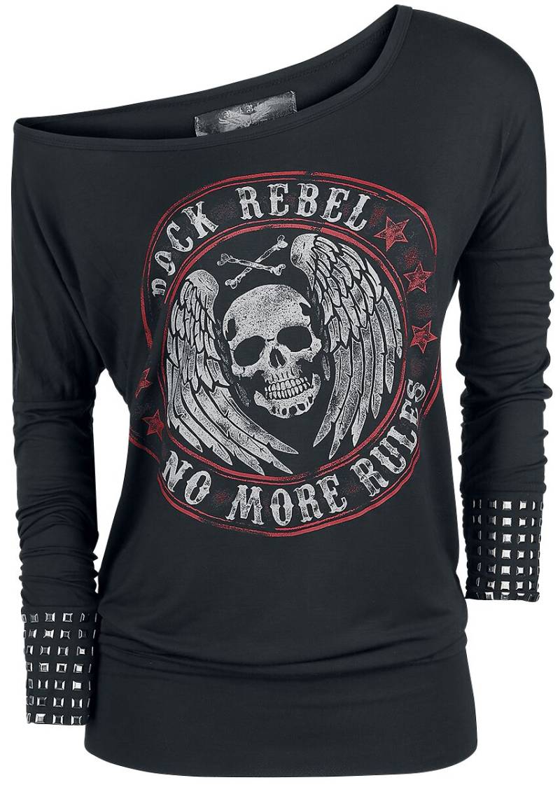 Rock Rebel by EMP - Rock Langarmshirt - Fast And Loose - S bis 3XL - für Damen - Größe 3XL - schwarz von Rock Rebel by EMP