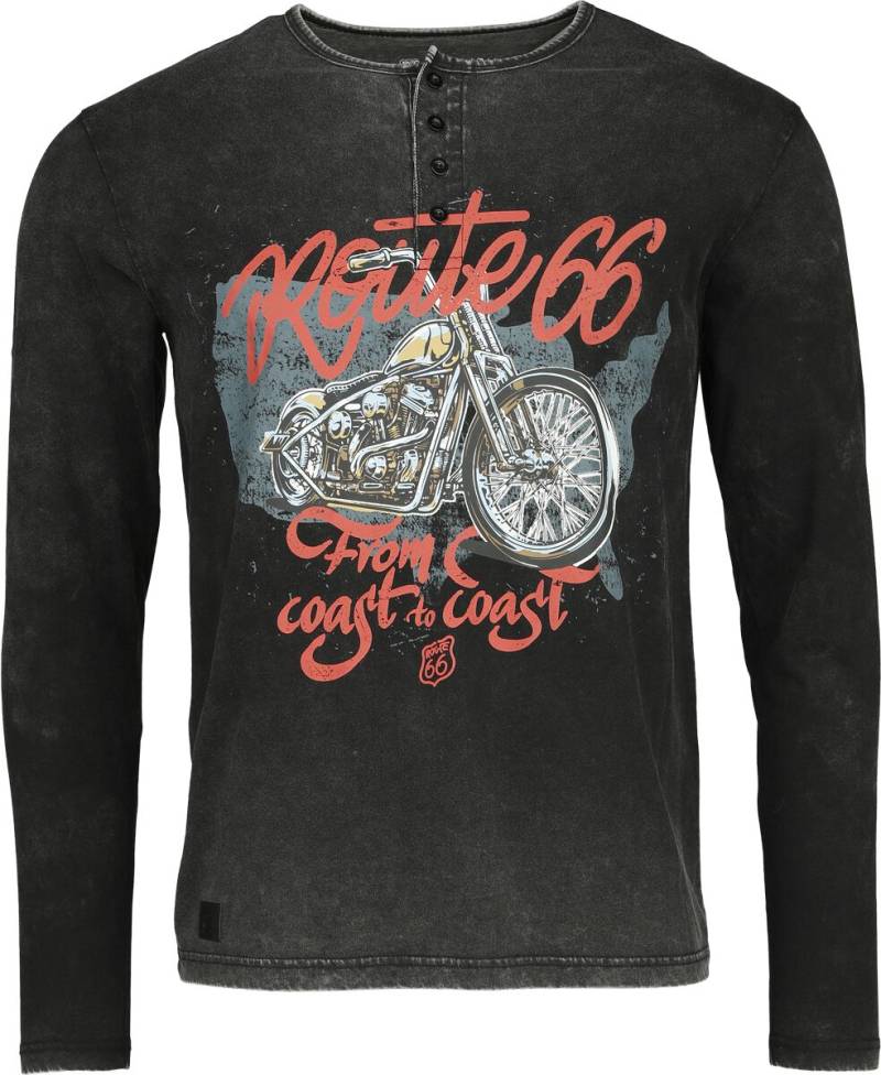 Rock Rebel by EMP - Rock Langarmshirt - Rock Rebel X Route 66 - Longsleeve - S bis XXL - für Männer - Größe M - schwarz von Rock Rebel by EMP