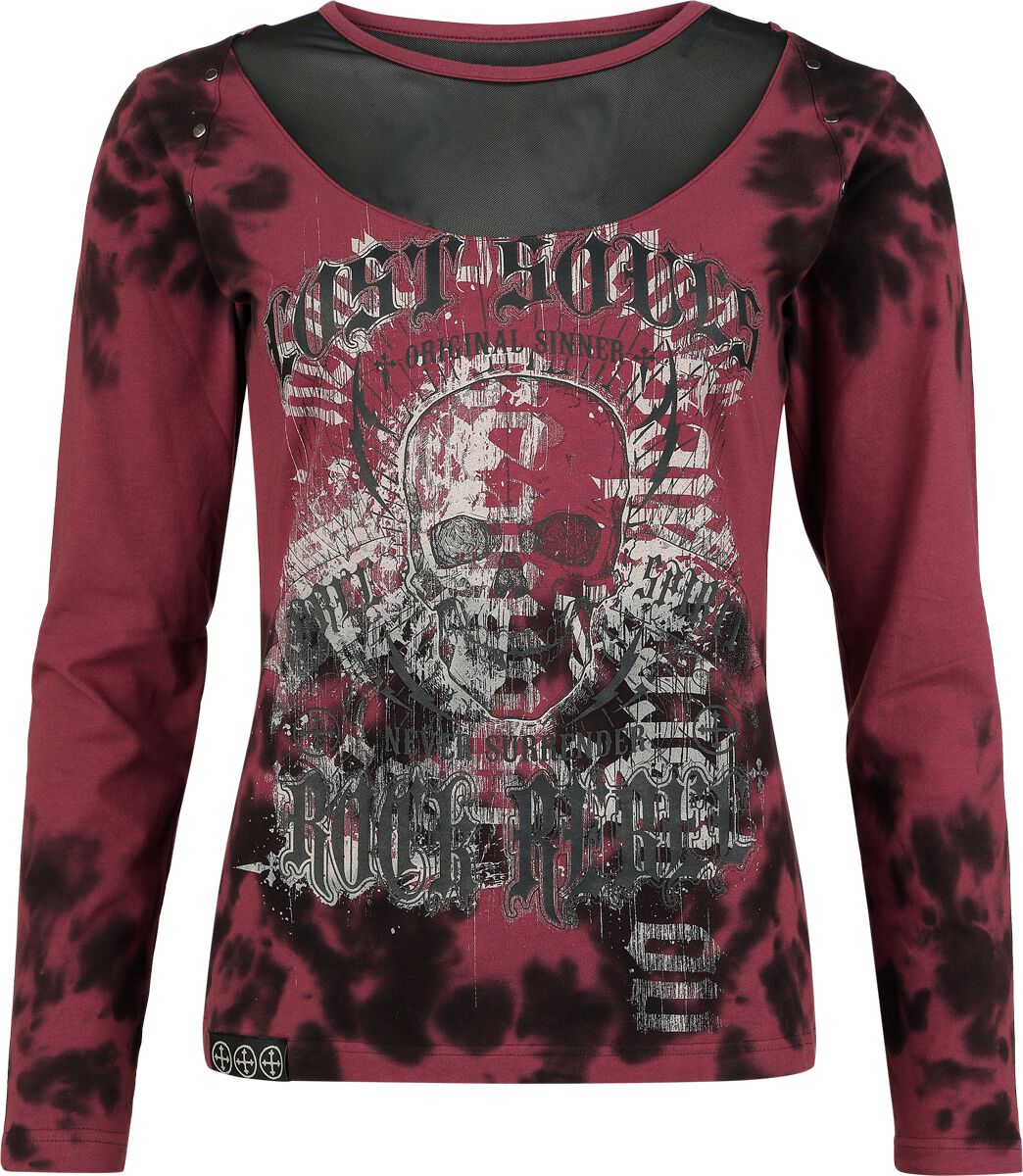 Rock Rebel by EMP - Rock Langarmshirt - S bis XXL - für Damen - Größe XXL - rot/schwarz Rock Rebel by EMP - Rock Langarmshirt - S bis XXL - für Damen - Größe XXL - rot/schwarz von Rock Rebel by EMP