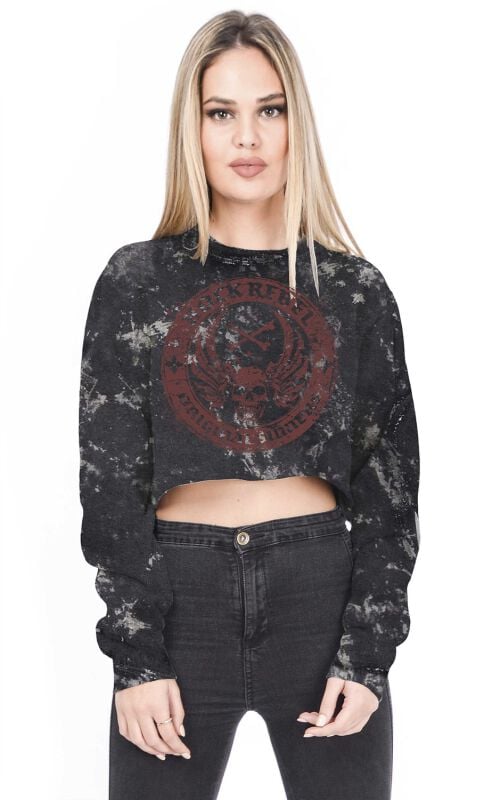 Rock Rebel by EMP - Rock Langarmshirt - XL bis XXL - für Damen - Größe XXL - schwarz von Rock Rebel by EMP