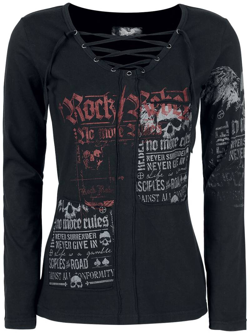 Rock Rebel by EMP - Rock Langarmshirt - Stay Awake - XS bis XXL - für Damen - Größe M - schwarz von Rock Rebel by EMP