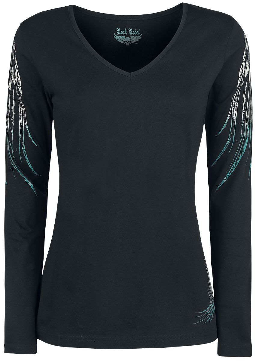 Rock Rebel by EMP - Rock Langarmshirt - Stay - S bis 3XL - für Damen - Größe XXL - schwarz von Rock Rebel by EMP