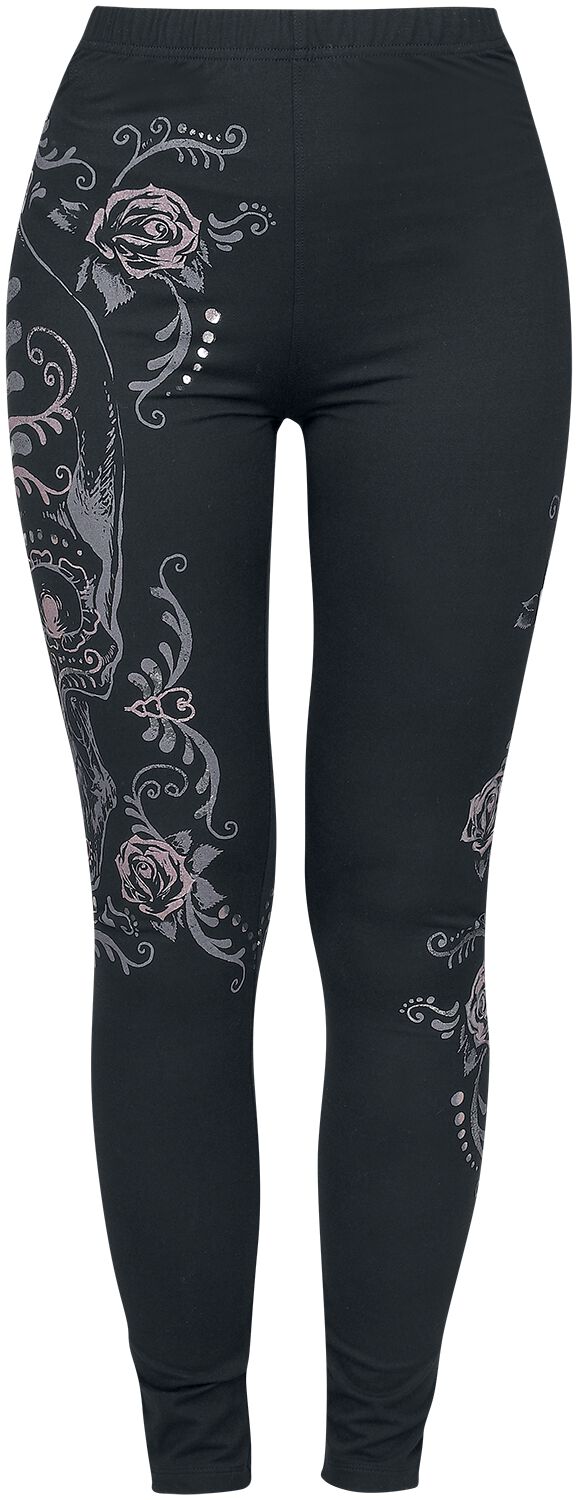 Rock Rebel by EMP - Rock Leggings - Leggings mit Skull Print - XS bis XXL - für Damen - Größe XL - schwarz von Rock Rebel by EMP